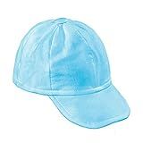 Boné Bebê Com Aba Flexível E Elástico Malha Azul Bebê
