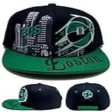 Boné Boston New Leader Premium Downtown Clover Black Green Era Snapback