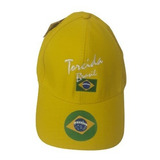Boné Brasil Da Seleção Amarelo Bordado Torcida Brasil Copa