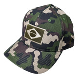 Boné Camuflado Tático Militar Bandeira Brasil Estados Unidos