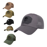 Boné Caveira Justiceiro Militar Airsoft Ajustável Camuflado