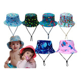 Boné Chapéu Bucket Hat Infantil Masculino Proteção Solar