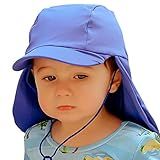 Boné Chapéu Infantil Bebê Proteção Solar UV 50 Praia Piscina Menino Menina Azul P 6 Meses 2 Anos