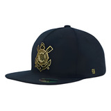 Boné Corinthians Supercap Aba Reta Original Escudo Bordado