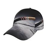 Boné De Beisebol Com Taco De Hóquei Para Homens E Mulheres Chapéu De Pai Clássico Ajustável Bonés De Verão Chapéus De Sol Moda Esportes Preto- Tamanho único GG