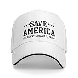 Boné De Beisebol Save America President Donald J Trump2024 Original Truckers Ajustável Para Homens Mulheres Branco Branco G