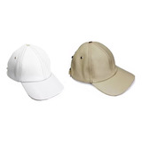Boné De Couro Kit 2 Bonés Begê Branco 100 Couro Legítimo