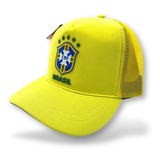 Boné Do Brasil Seleção Brasileira Torcedor Telinha Amarelo