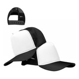 Boné Duas Cores Preto E Branco Sublimação Kit De 10 Trucker