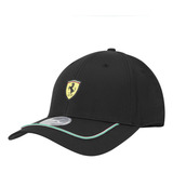 Boné Ferrari Race Bb Cap Puma Black Aba Curva Original