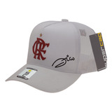 Boné Flamengo Mengão Zico Trucker Silk 3d Supercap Original