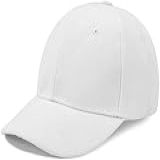 Boné Hat Básico Liso Adulto Unissex Com Aba Curva Ajustável 85 Poliéster Tamanho único Cat Cap BRANCO 