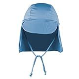 Boné Infantil Chapeu Bebe Proteção Solar UV Sol Praia Menino Menina Cores G 7 Anos 14 Anos Azul Bebê