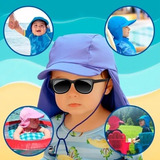 Boné Infantil Proteção Solar Chapéu Bebe Praia Piscina Uv50