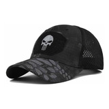 Boné Militar Justiceiro Airsoft Preto Cobra Aventura Esporte