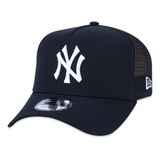 Boné New Era 940 Aframe Trucker New York Yankees Mlb Marinho