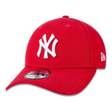 Boné New Era 9forty New York Yankees Mlb Aba Curva Vermelho