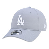 Boné New Era 9twenty Mlb Los Angeles Dodgers Aba Curva Cinza
