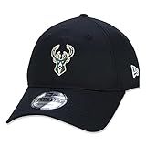 Bone New Era 9TWENTY Strapback Aba Curva Milwaukee Bucks Sport Aba Curva Strapback Preto