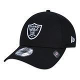Boné New Era Aba Curva 3930 Nfl Raiders Team Preto