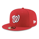 Boné New Era Aba Reta 5950 Fechado Washington Game Vermelho