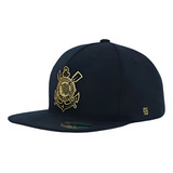 Boné Oficial Corinthians Aba Reta Supercap Escudo Bordado
