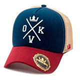 Boné Overking Aba Curva Trucker Hard Logo Original