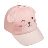 Boné Pimpolho Infantil Bebê Menina Ursa Rosa 0 A 1 Ano