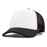 Boné Preto Cinza Trucker Tela Anth Co Aba Curva Aberto