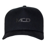 Boné Preto Mcd Flexfit 5 Costura Aba Curva