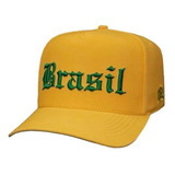 Boné Seleção Brasileira Oficial Amarelo E