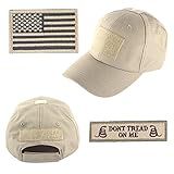 Boné Tático Masculino Com 2 Peças De Patches Militares Chapéu Operador Com Bandeira Dos EUA Da GES Exército Khaki Cap One Size