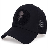 Boné Tático Militar Justiceiro Airsoft Preto Aventura Esport