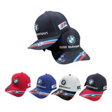 Boné Trucker Aba Curva Bmw Motorsport Fitão Várias Cores