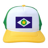 Boné Trucker Tela Bandeira Mato Grosso