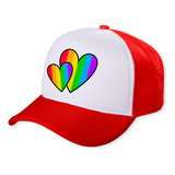 Boné Trucker Vermelho Tv1 Lgbt Duble Cores