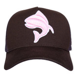 Boné Vida De Pescadora Premium Marrom E Rosa