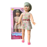 Boneca Amiguinha Grande Estrela Vestido Floral 80cm Original