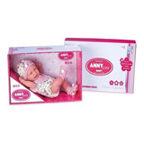 Boneca Anny Doll Baby Reborn Macacão Babador 2442 Cotiplas