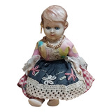 Boneca Antiga Biscuit Porcelana 11cm Linda arm2 