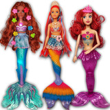 Boneca Ariel Pequena Sereia Princesa Barbie Calda Bolsa Full