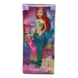 Boneca Ariel Sereia Princesa Brinquedo Infantil Musical Full