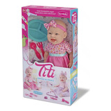 Boneca Baby Menina Bebe Infantil Titi Papinha Divertida