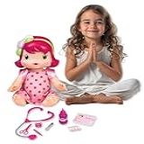 BONECA BABY MORANGUINHO DODÓI FAZ XIXI COM MASCARA E ACESSÓRIOS - 30 CM - MIMO BRINQUEDOS - MORANGUINHO