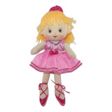 Boneca Bailarina De Pelucia Antialergico Pronta Entrega Rosa