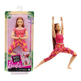 Boneca Barbie Articulada Yoga To Move Feita Para Mexer Ruiva
