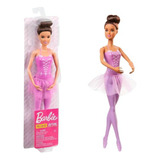 Boneca Barbie Bailarina Morena Vestido Lilas