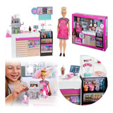 Boneca Barbie Cafeteria De Luxo Funcional   20 Acessórios