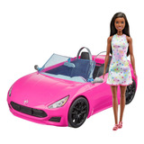 Boneca Barbie Carro Conversível Mattel Rosa Veiculo Original