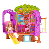 Boneca Barbie Chelsea E Playset Casa Na Arvore O Filme
